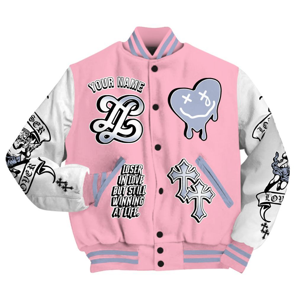 Varsity Jacket To Match Retro 35th Anniversary 5s - LOVER LOSER Custom Name All Over Print