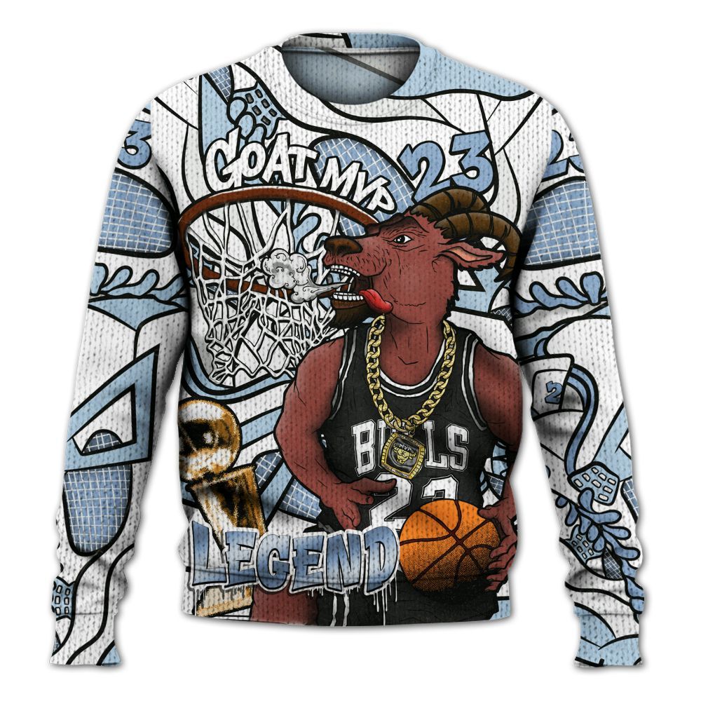 Sweater To Match Forget Me Not 4s - 23 Goat JD Graphic