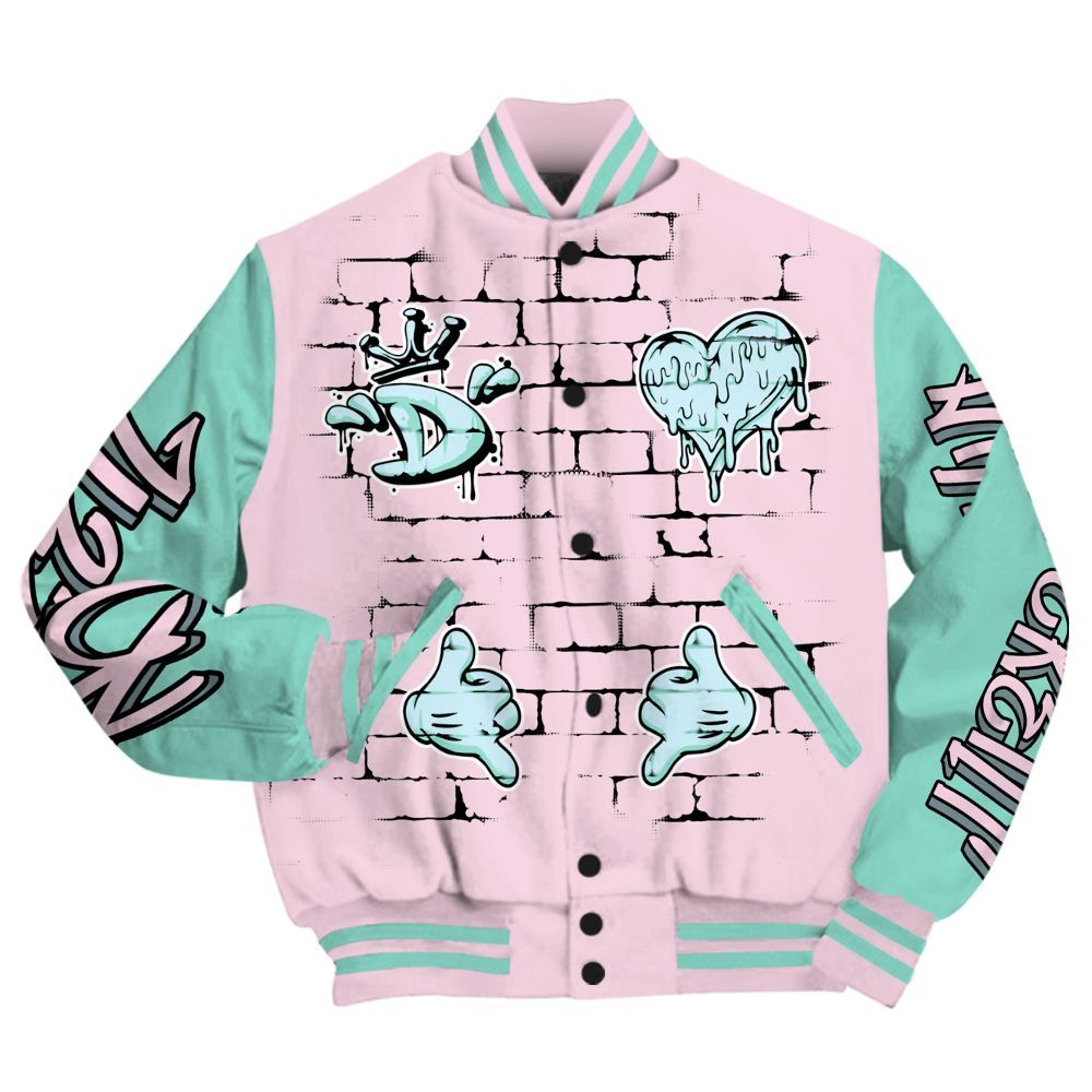 Varsity Jacket To Match Retro Easter 5s - Been Different Grunge Graffiti All Over Print
