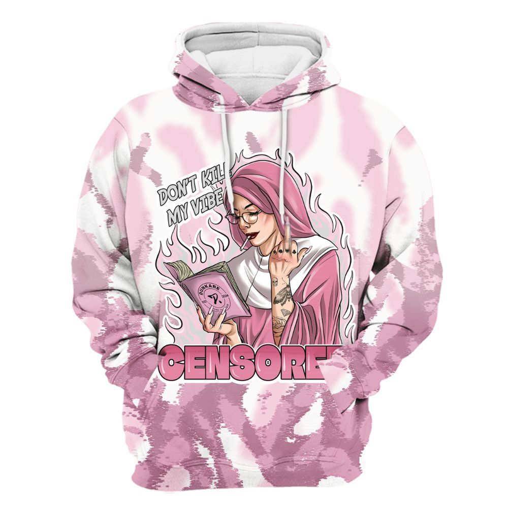 Hoodie To Match Orchid 4s - Censoredz Burn All Over Print
