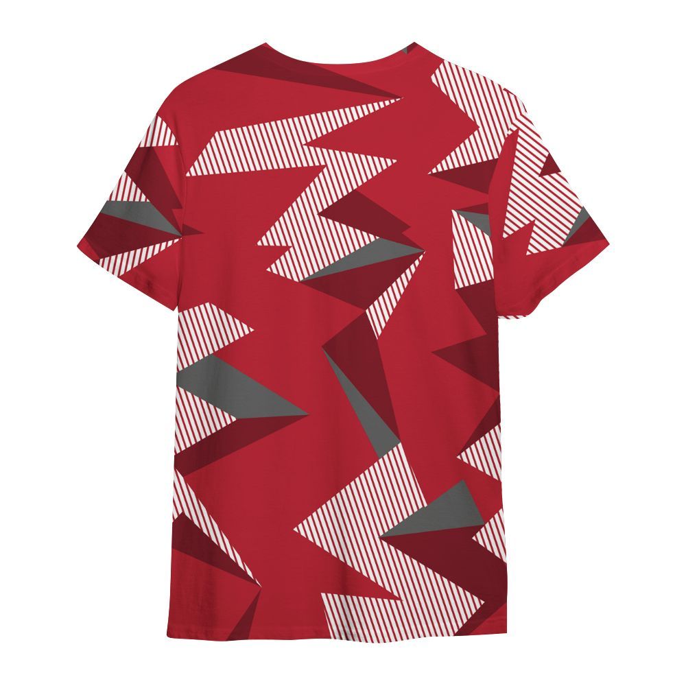 Shirt To Match Red Flint 13s - Geometric Camouflage Pattern All Over Print