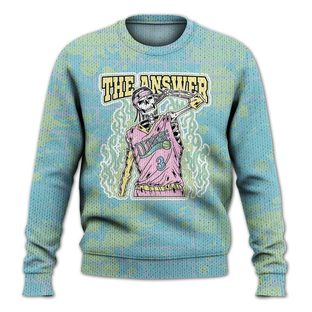 Knitted Sweater To Match SB Dunk Low Visty - Allen Answer Skeleton Brick