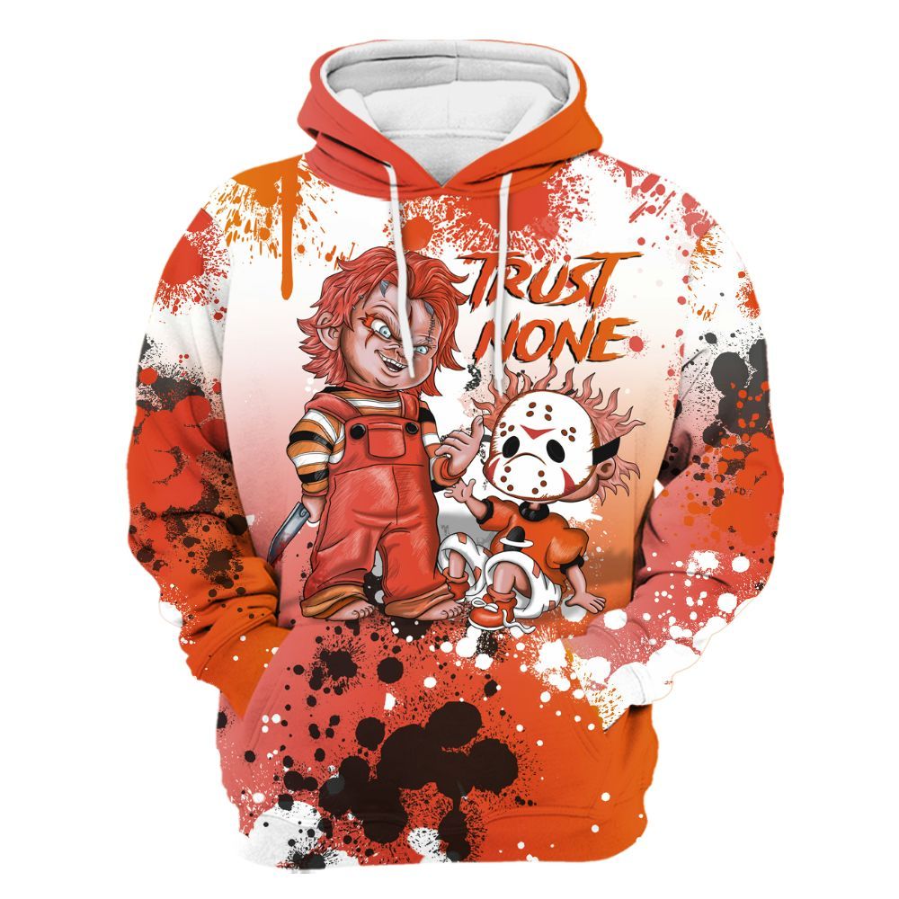 Hoodie To Match Dunk High Candy Corn - Trust No One Scary All Over Print