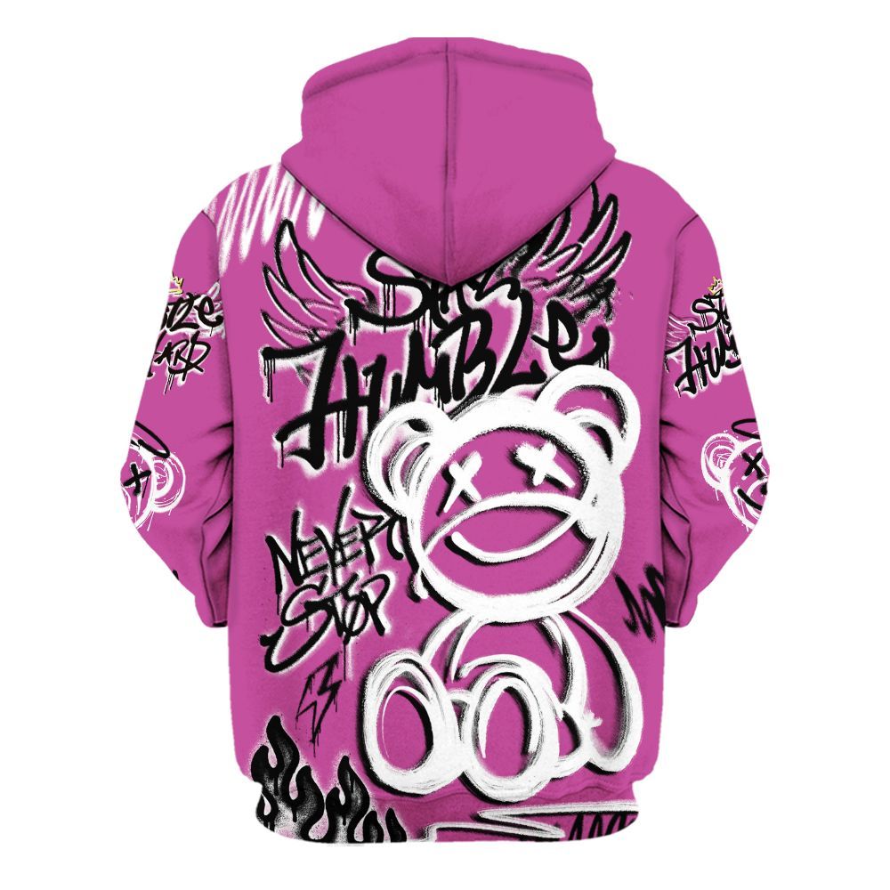 Hoodie To Match Dunk Low Active Fuchsia - Humble Drip Streetwear Graffity All Over Print