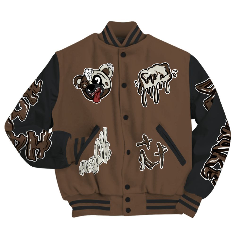 Varsity Jacket To Match Palomino 1s - Havok Bear All Over Print