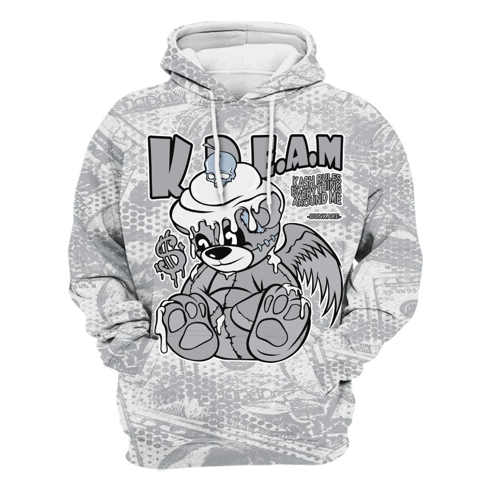 Hoodie To Match Low OG Wolf Grey 1s - Loot Bear All Over Print
