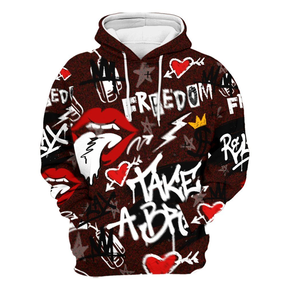 Hoodie To Match Air Force 1 Low Halloween Skull 2024 - Take Break Freedom Graffiti Streetwear All Over Print