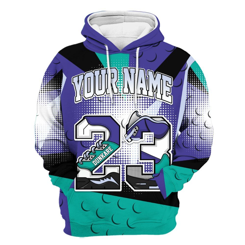 Hoodie To Match Retro Grape 5s - Custom Name 23 5s All Over Print