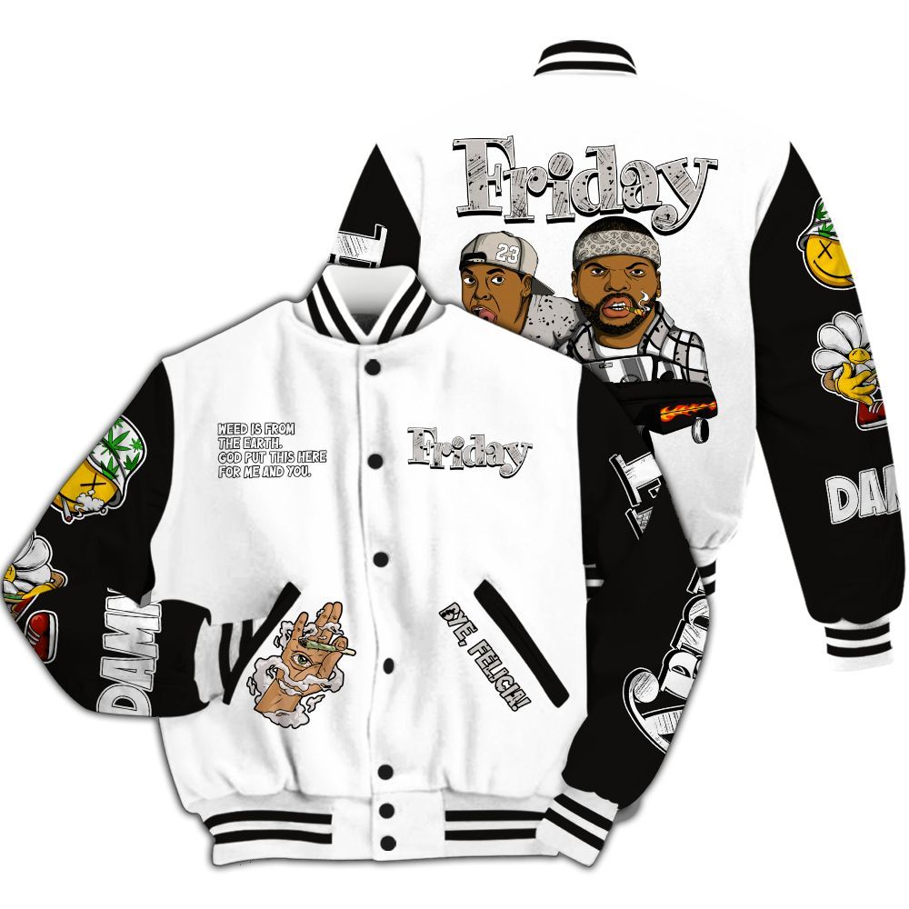 Varsity Jacket To Match Retro Reverse Metallic 5s - Friday Sneaker Stress Style All Over Print