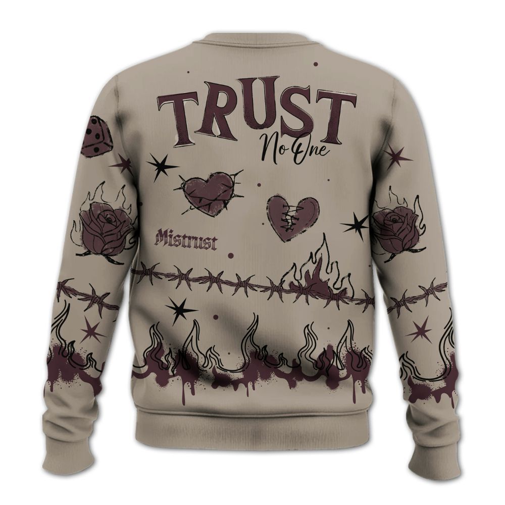 Sweatshirt To Match AMM Retro Phantom 4s - Trust No One Snake-Bite Doodle Crayon All Over Print