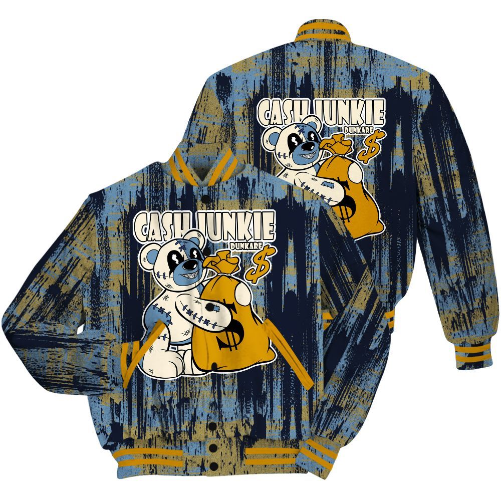 Varsity Jacket To Match High OG First In Flight 1s Shirt - Cashs Junkie Bear Glitch Art All Over Print