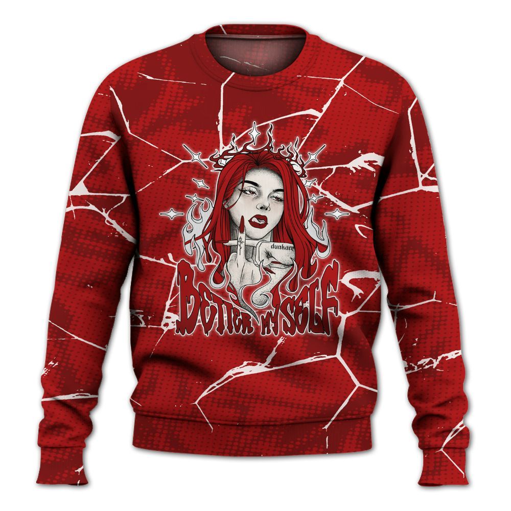 Sweatshirt To Match Red Taxi 12s - My-Self Crack Unique All Over Print