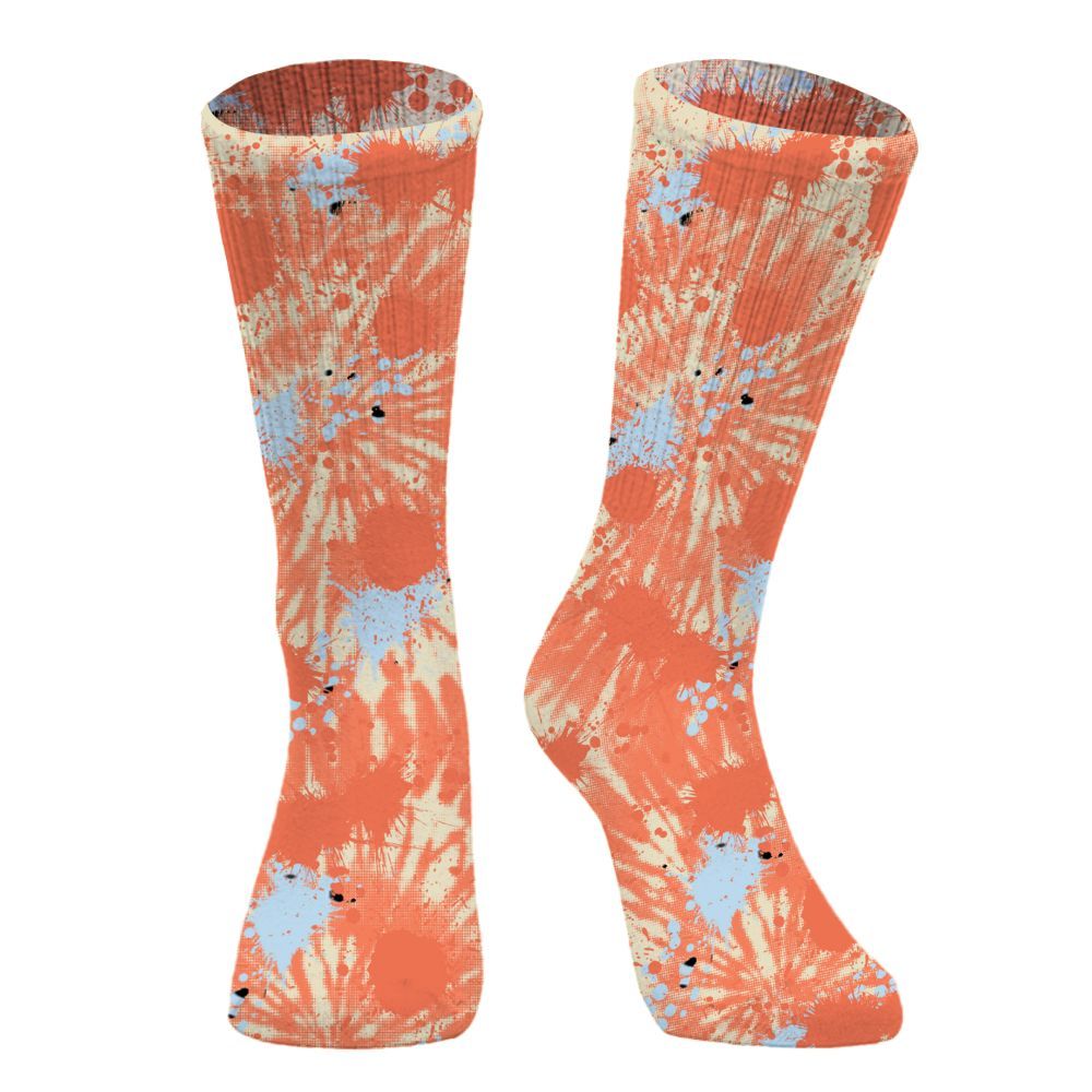 Sock To Match DJ Khaled Crimson Bliss 5s - Tie Dye Graphic