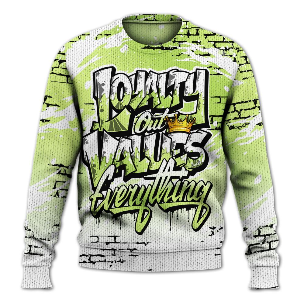 Knitted Sweater To Match Air Max SNDR Volt - Values Of Loyalty Drip