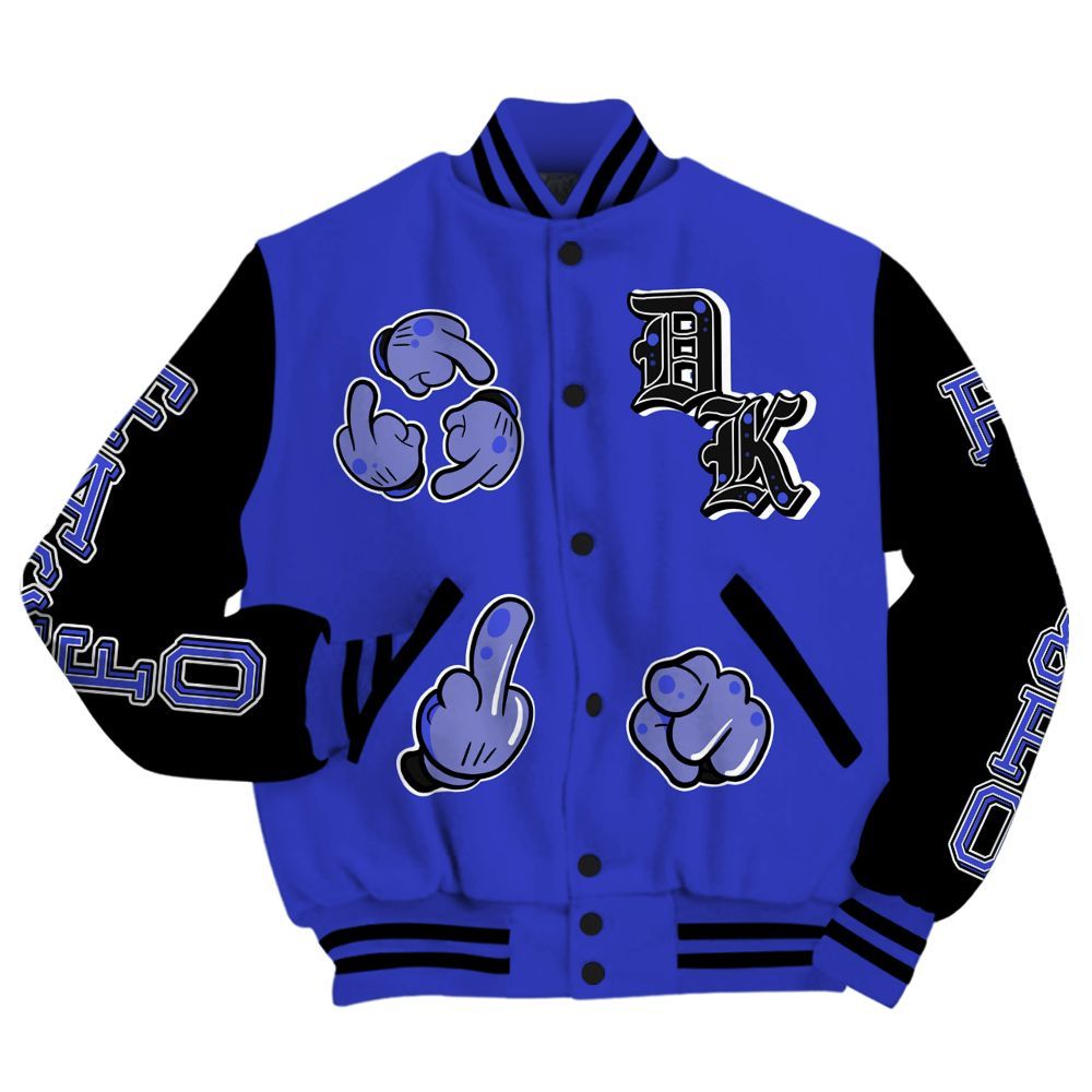 Varsity Jacket To Match Retro Black Concord 12s - F Around Find Out Graphic All Over Print