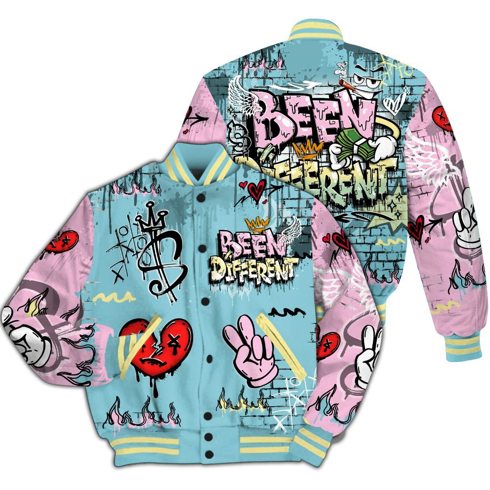 Varsity Jacket To Match SB Dunk Low Visty - Been Dif2erent Drip Graffiti All Over Print