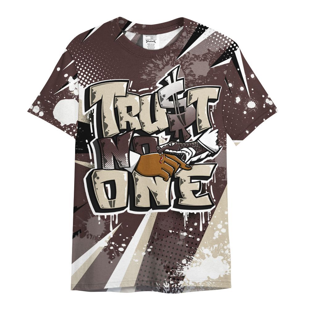 Shirt To Match Burgundy Crush 3s - Poly Trust No One Dripping All Over Print