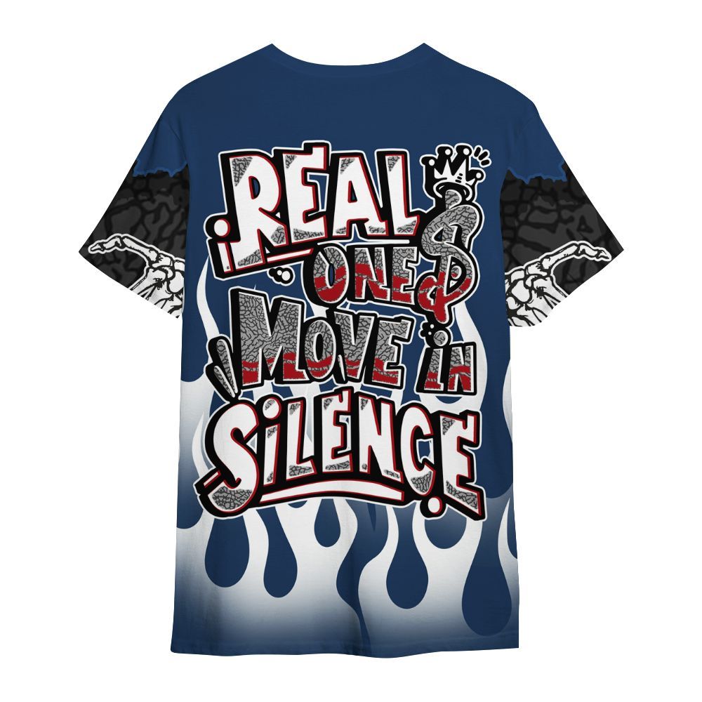 Shirt To Match SP Sport Royal 3s - Ones Move In Silence Graphic Trapped All Over Print