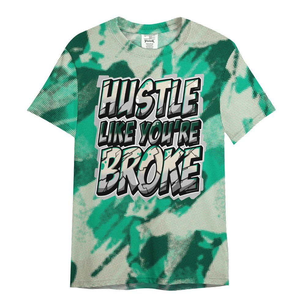 Shirt To Match Oxidized Green 4s - Hustles Like Broke Abstract All Over Print