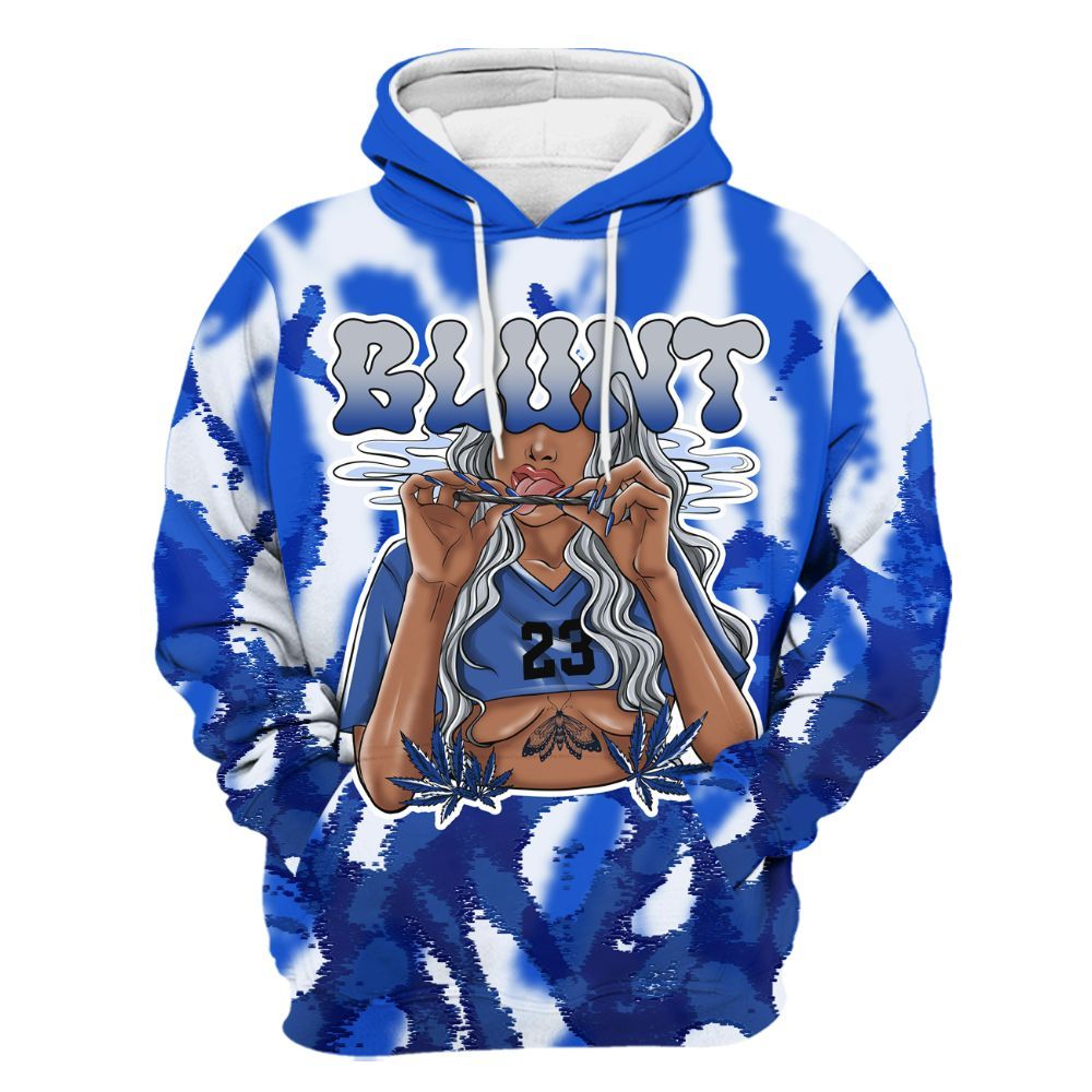 Hoodie To Match Air Foamposite One Royal - Bluntz Burnz All Over Print