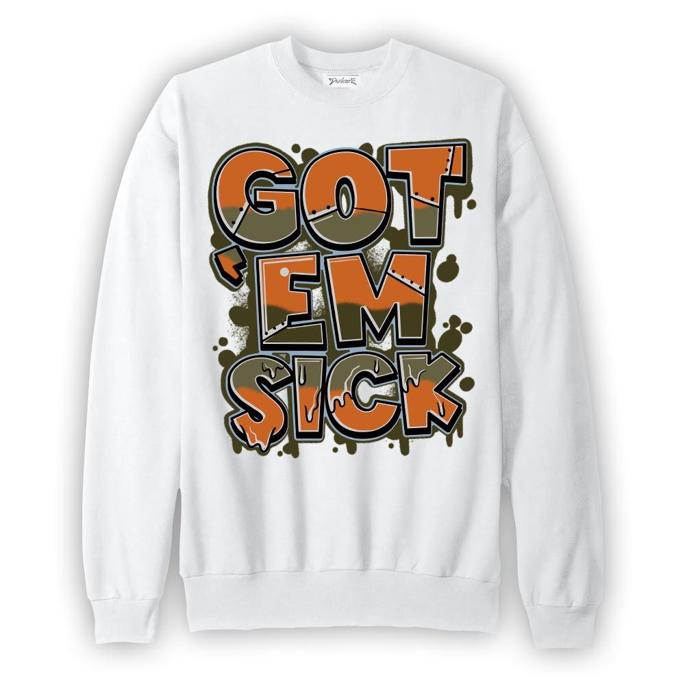 Sweatshirt To match Olive 5s Sweatshirt - Gotten 'Em Sick Graphic Graphic