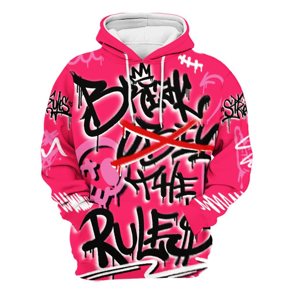 Hoodie To Match Air VaporMax Plus Triple Pink - Break Rules Streetwear All Over Print