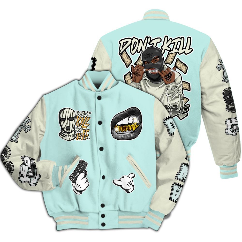 Varsity Jacket To Match Pure Platinum 4s - Vibe.Unique All Over Print