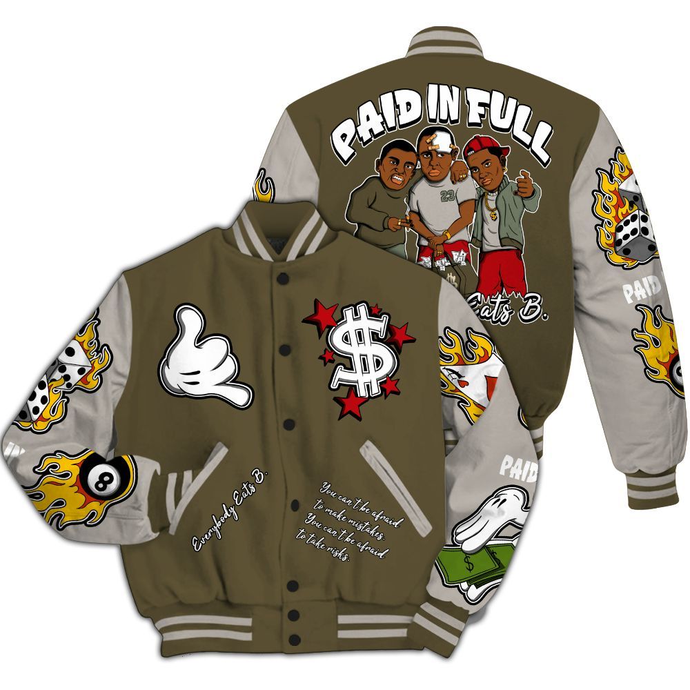 Varsity Jacket To Match Dunk Low Year Of The Snake - Funny Everybody Paid In Full Graphic All Over Print