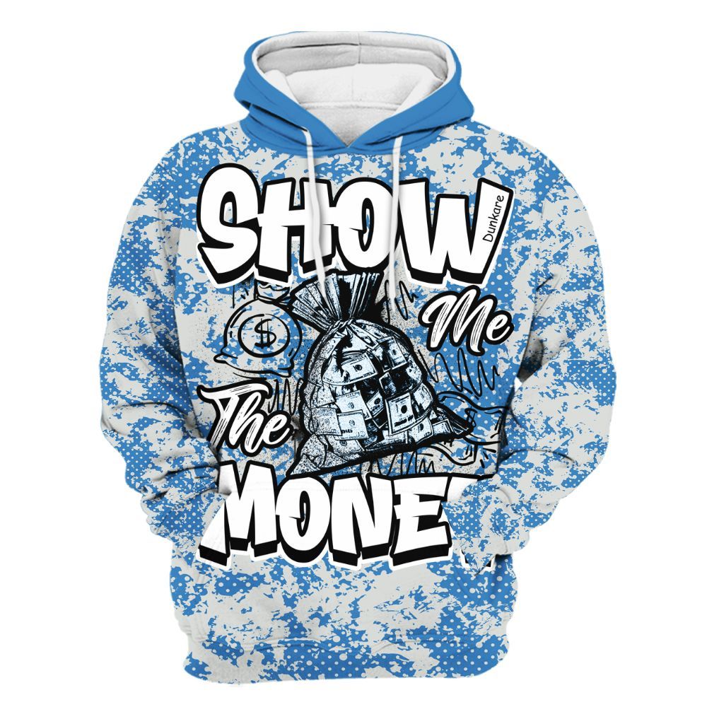 Hoodie To Match Low Carolina 17s - Show Me The Money Retro All Over Print