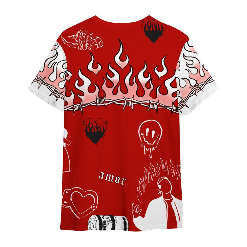 Shirt To Match OG Fire Red 5s, Snake Trust No One All Over Print