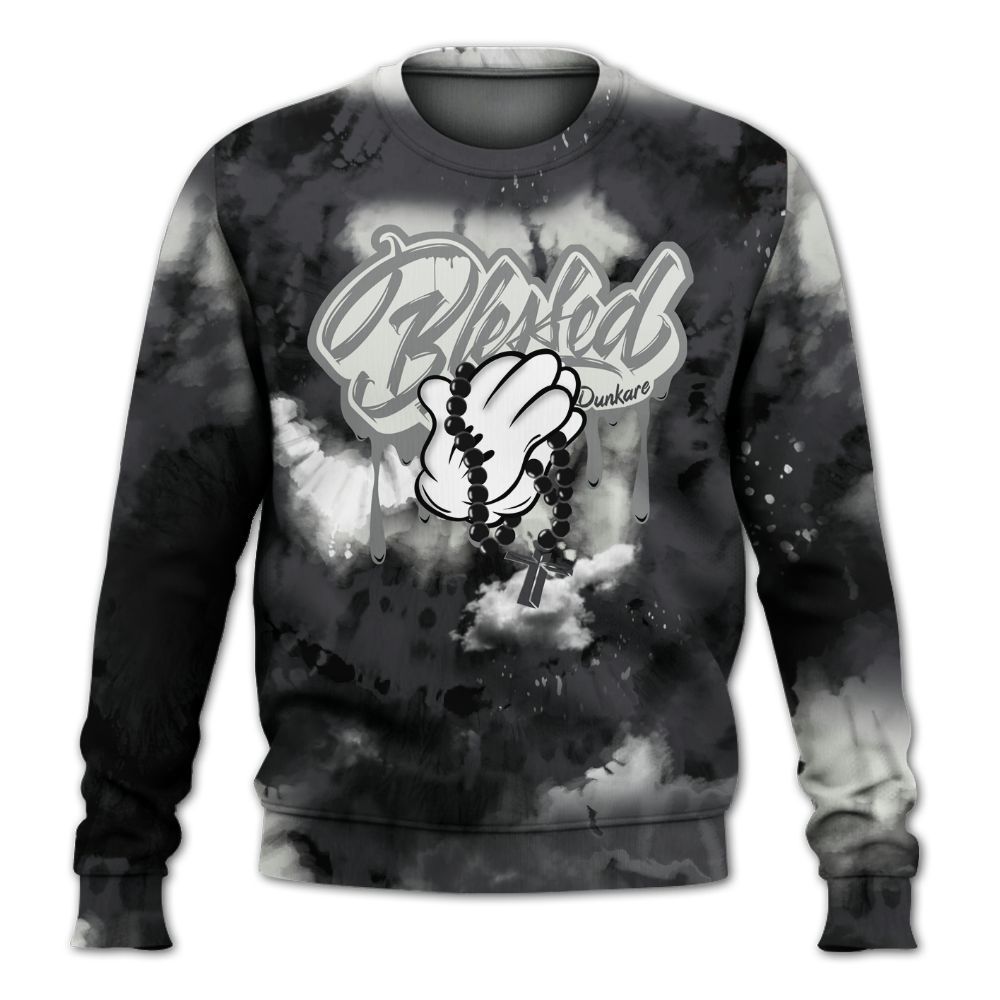 Sweatshirt To Match Fear 4s - God Blessed Tie Dye All Over Print