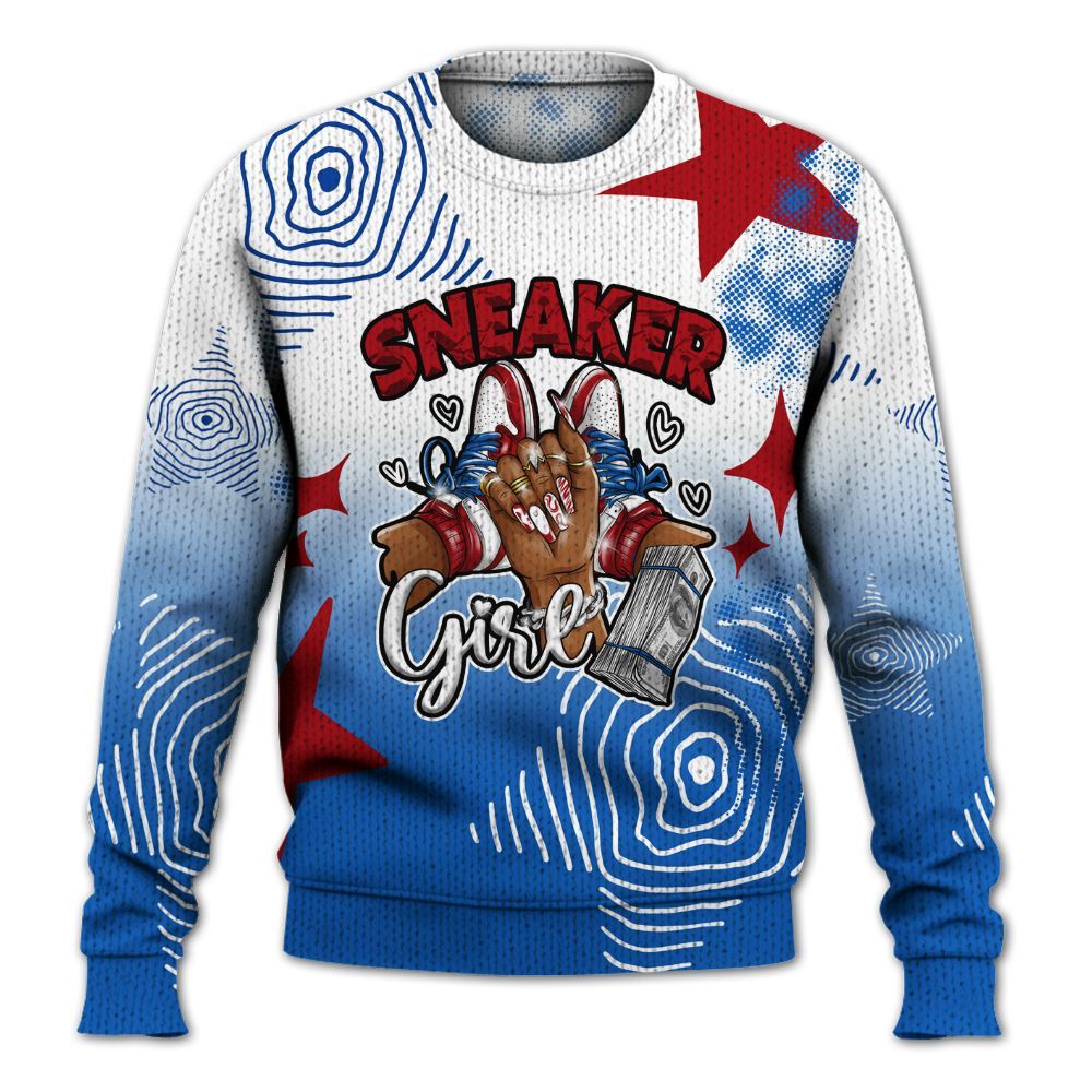 Knitted Sweater To Match Kobe 6 Game Royal - Sneakerz Girlz Unique Starz