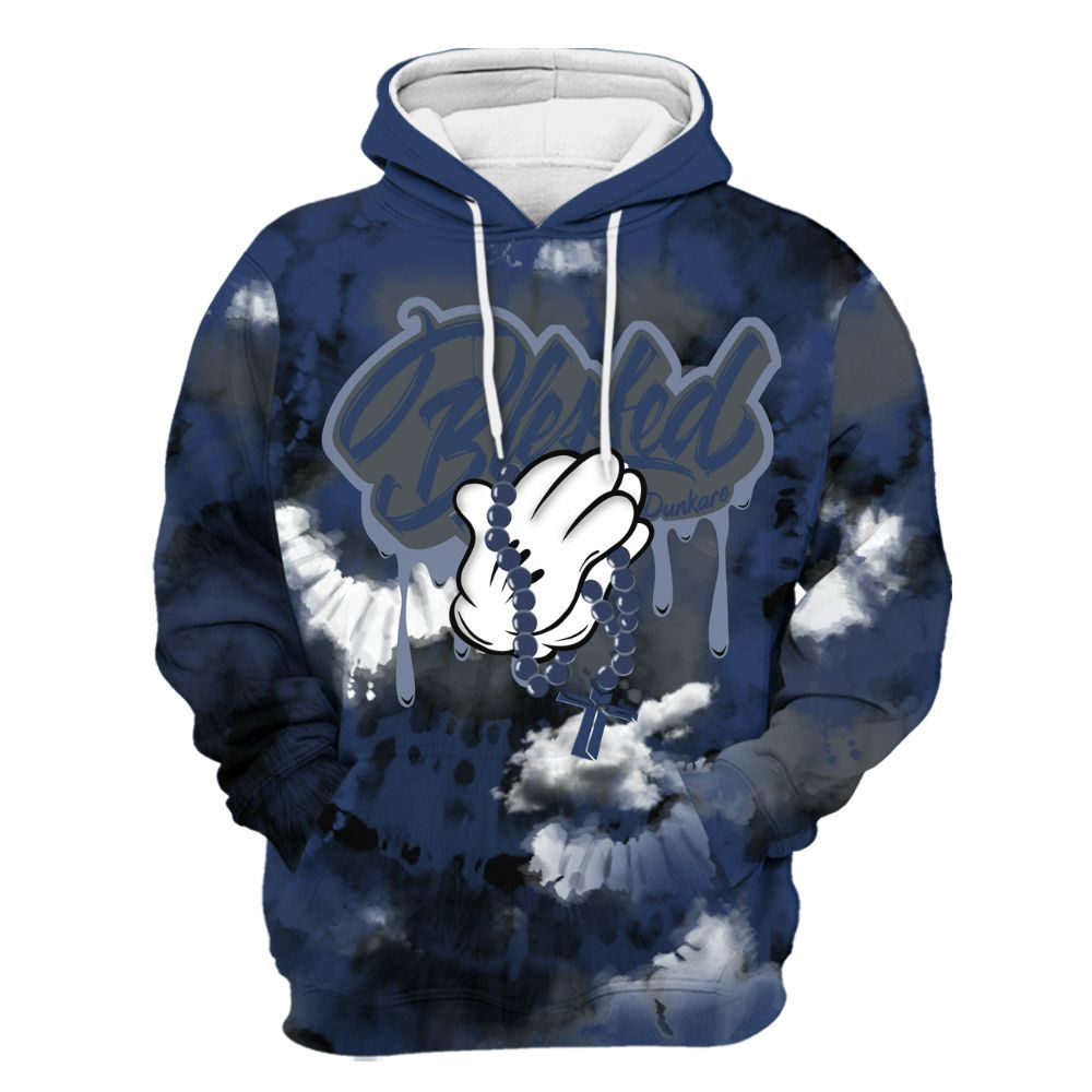Hoodie To Match Retro Flint 13s - God Blessed Tie Dye All Over Print