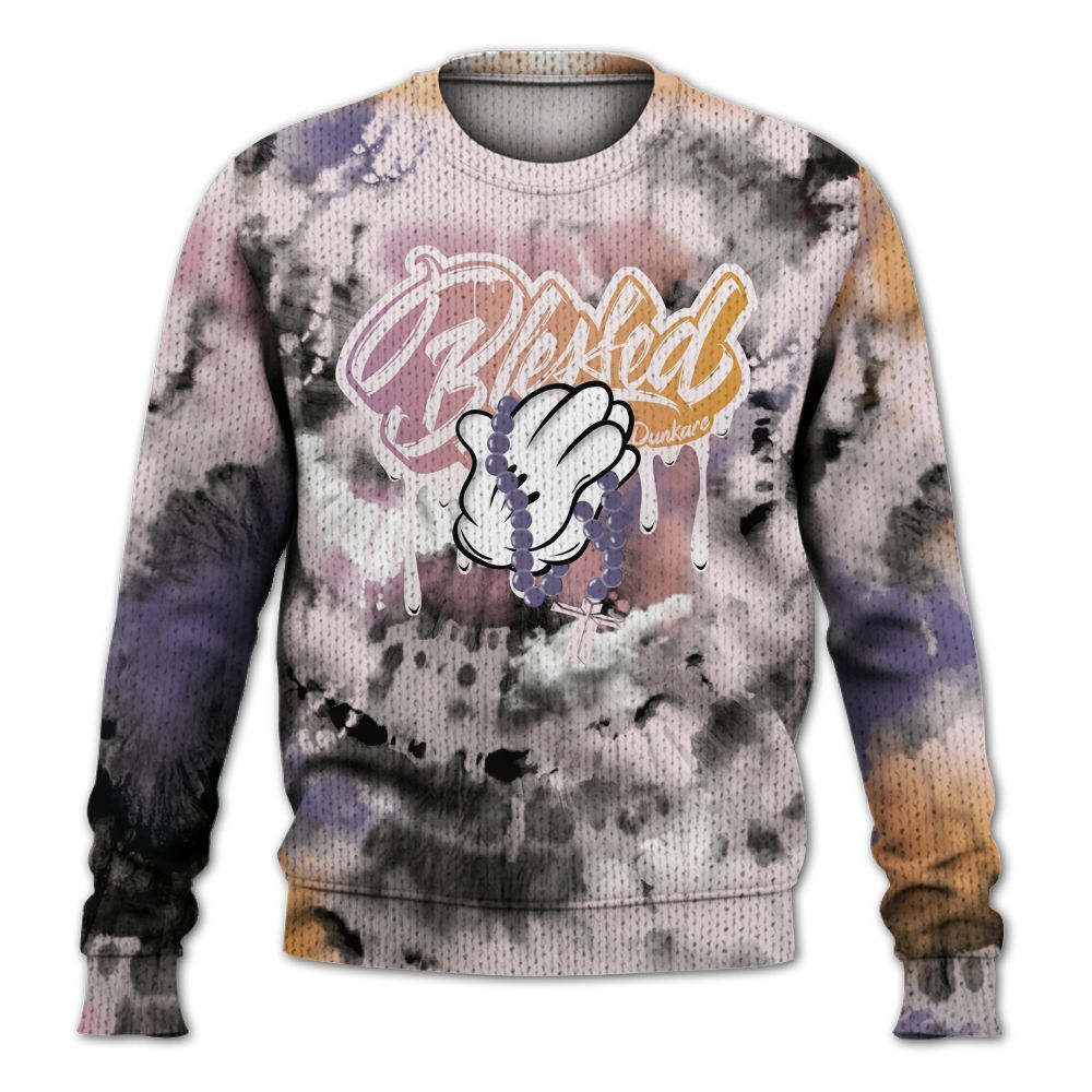 Knitted Sweater To Match Book Sunrise 1s - God Blessed Tie Dye