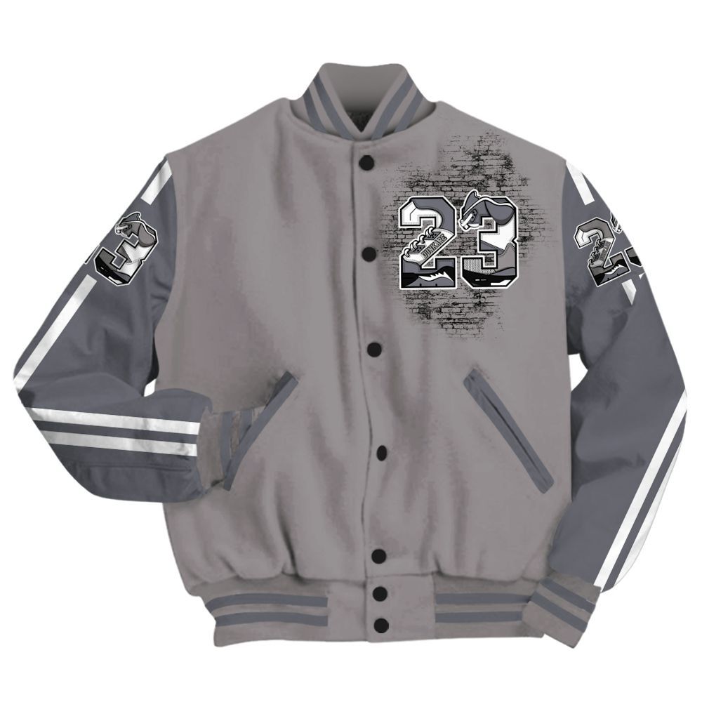 Varsity Jacket To Match Cool Grey 11s - Custom Name Number 23 5s All Over Print