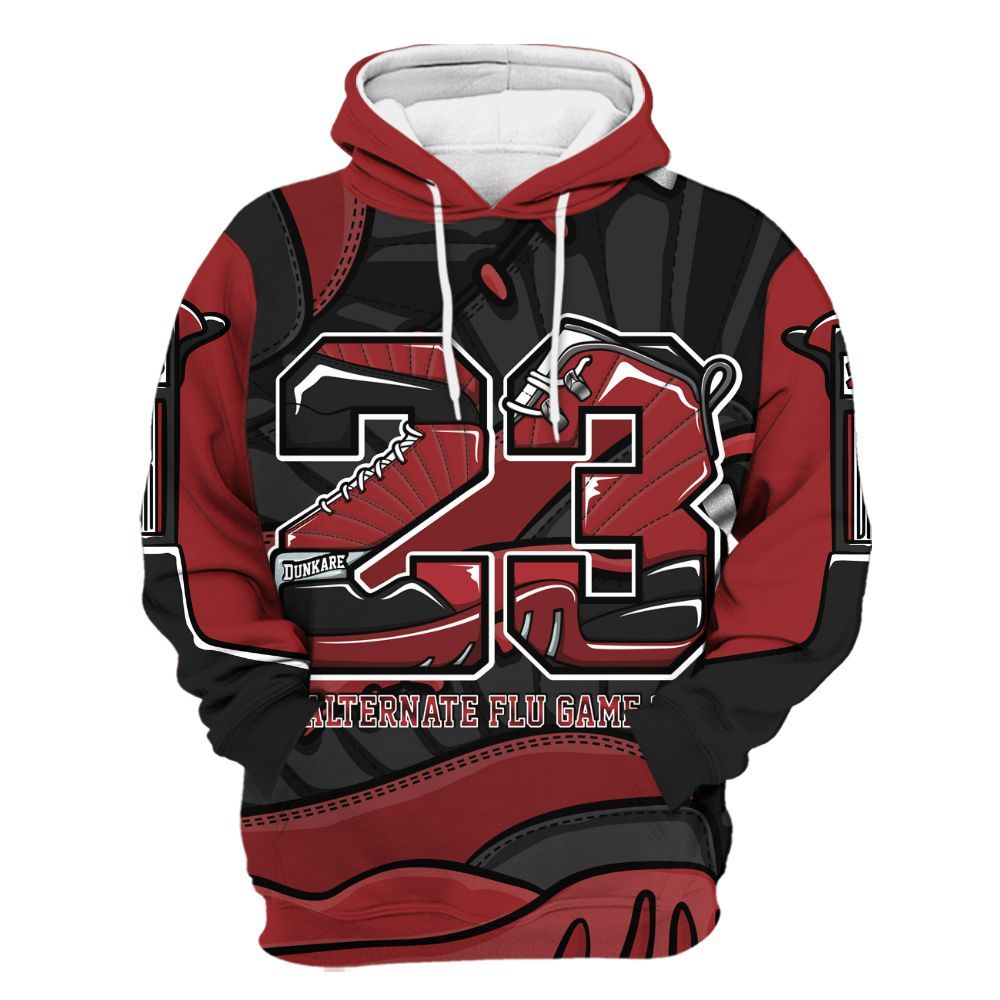 Hoodie To Match Alternate Flu Game 12s - Number 23 Style 12s All Over Print