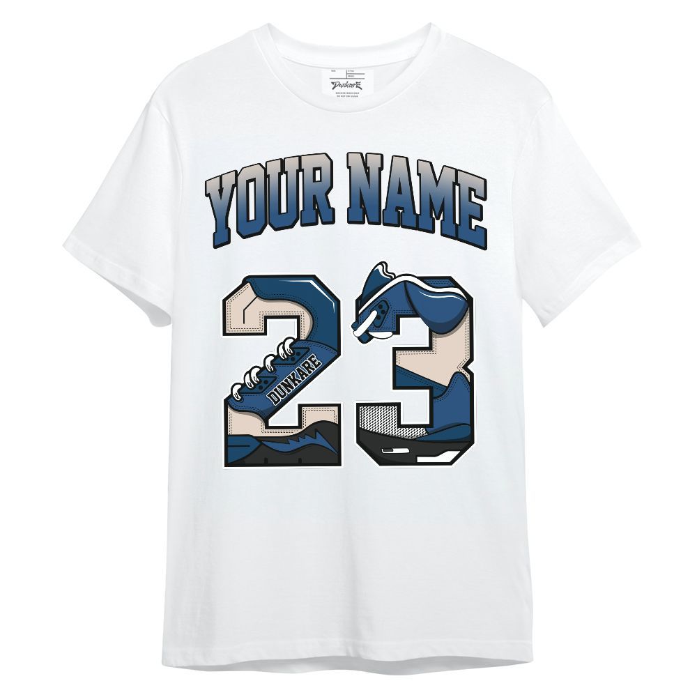 Shirt To Match High OG Midnight Navy 1s - Custom Name Number 23 5s Unisex Shirt
