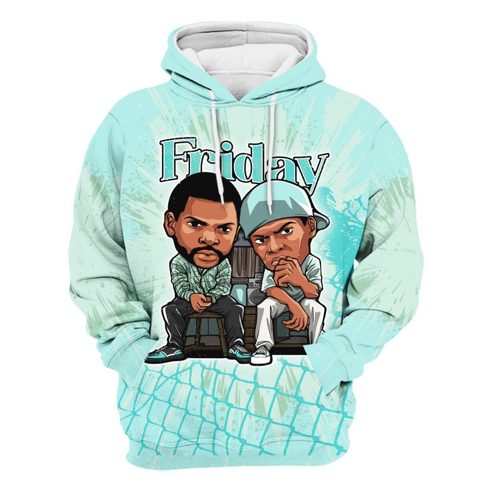Hoodie To Match Low OG Washed Teal 1s - Friday Movie All Over Print