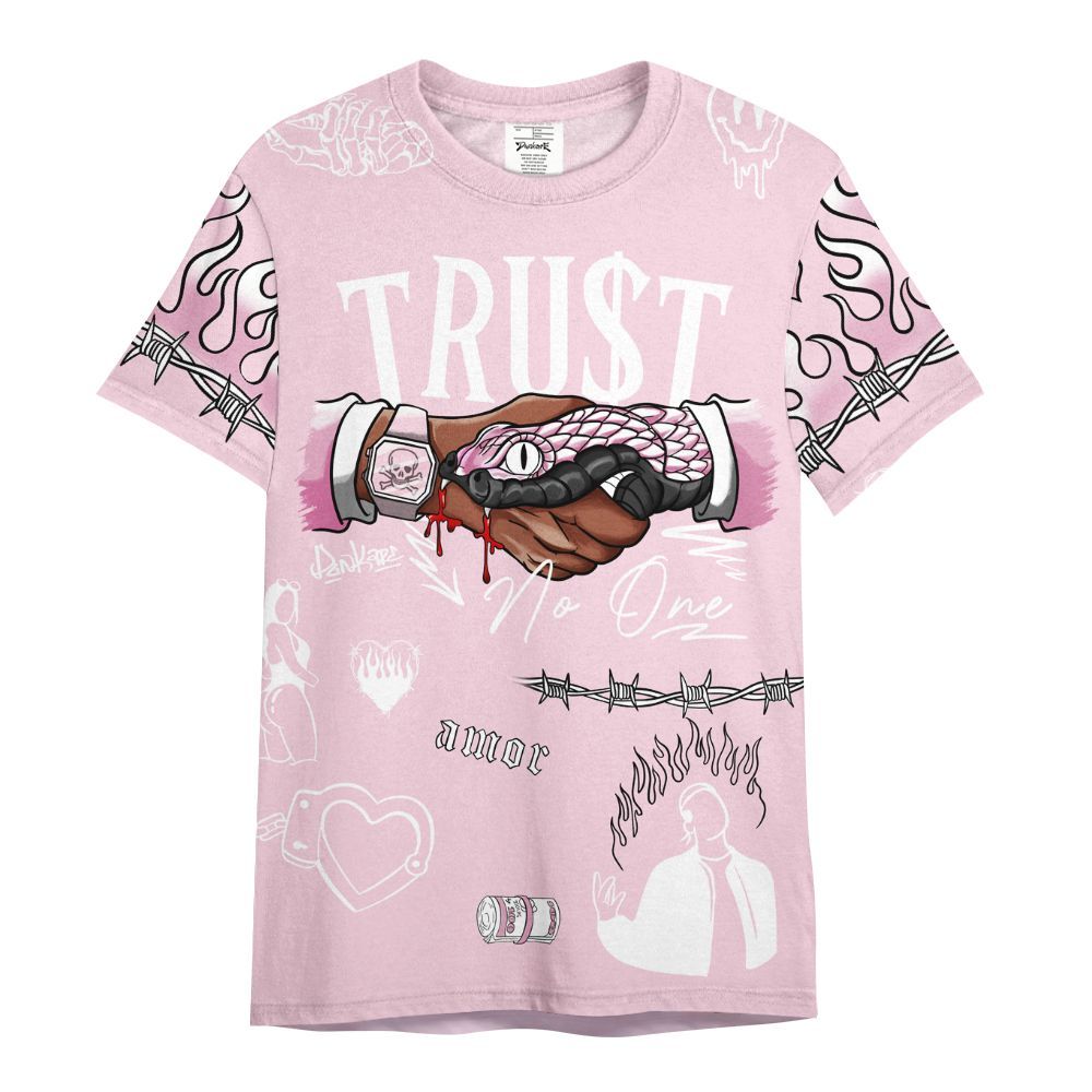 Shirt To Match Orchid 4s Varsity Jacket, Snake Trust No One All Over Print