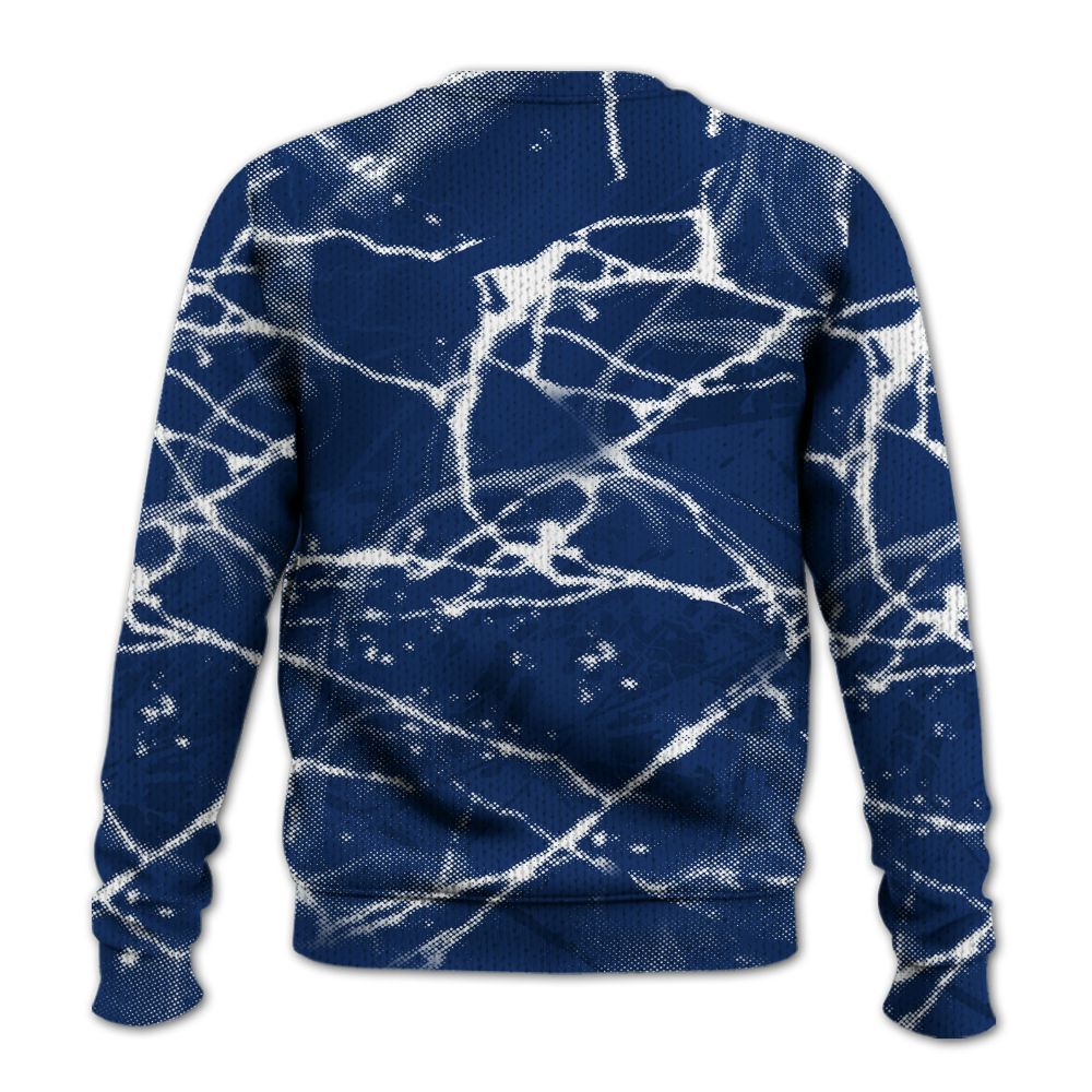 Knitted Sweater To Match High OG Deep Royal Blue 1s - Dislike Us Graphic