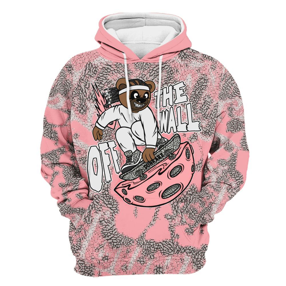 Hoodie To Match Retro Wings 3s - Quirky Bear Street All Over Print