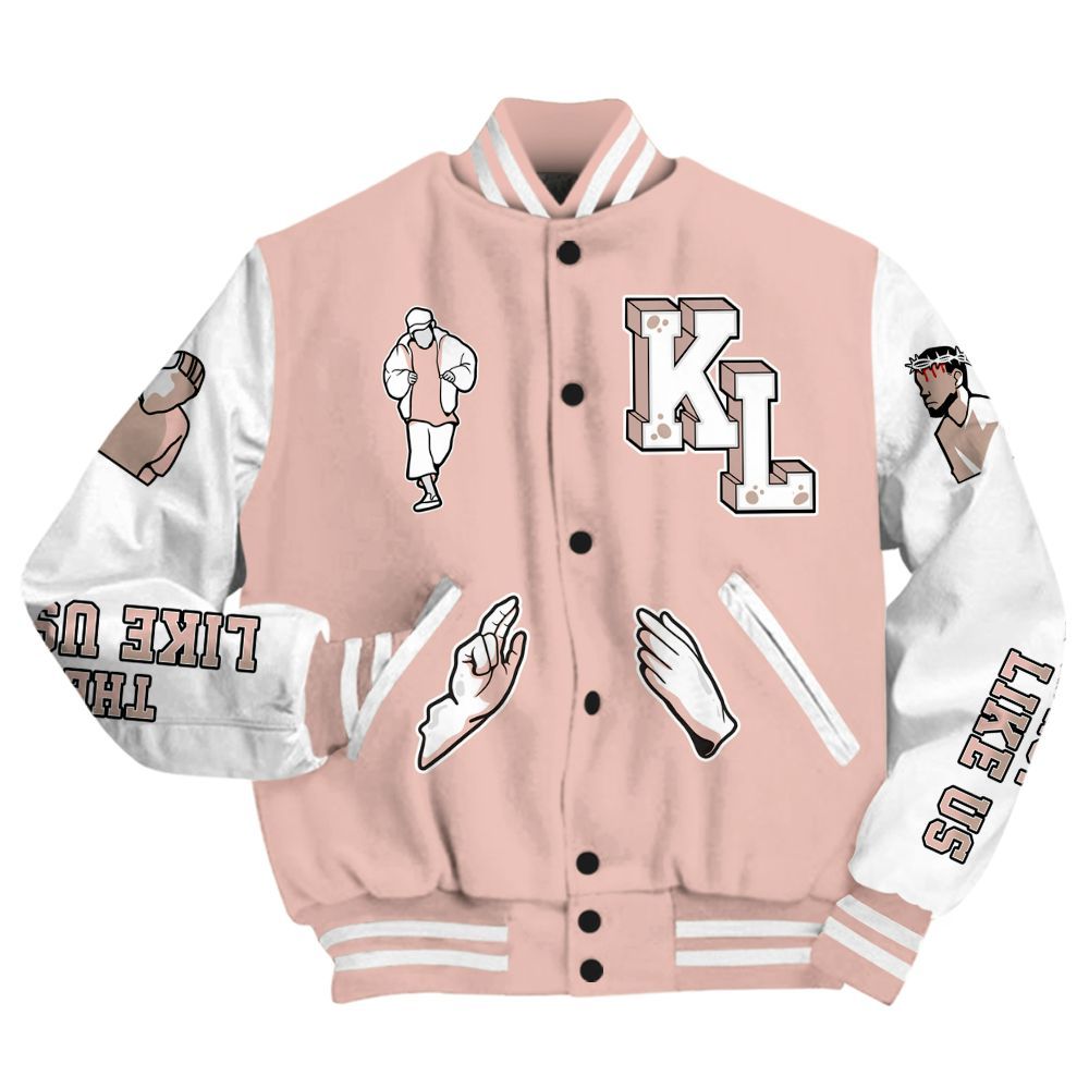 Varsity Jacket To Match Dunk Low Pink Velvet - Dislike Us Graphic All Over Print