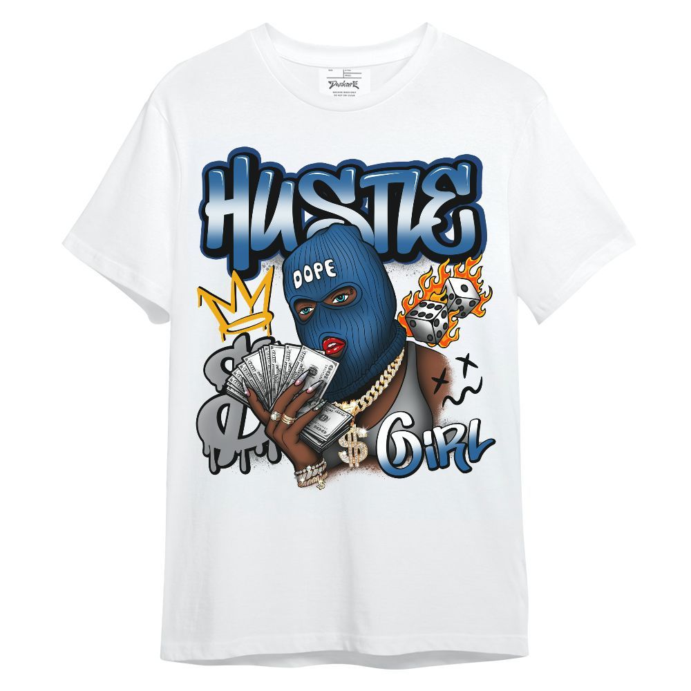 Shirt To Match French Blue 13s - Money Hustles Girl Streetwear Unisex Shirt