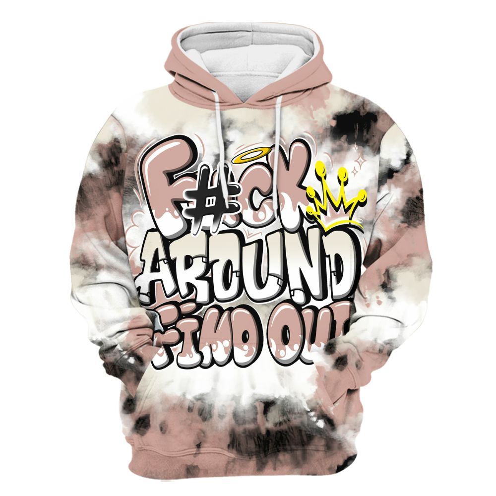Hoodie To Match Air Force Low 1 Arctic Orange - Tie Dye FK Around Find Out All Over Print