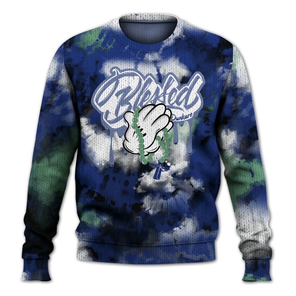 Knitted Sweater To Match Dunk Low Tennis Classic - God Blessed Tie Dye
