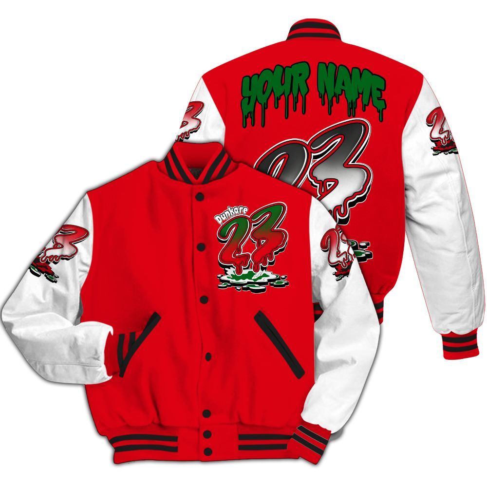 Varsity Jacket To Match Chicago 13s - Custom Name 23 Drip All Over Print