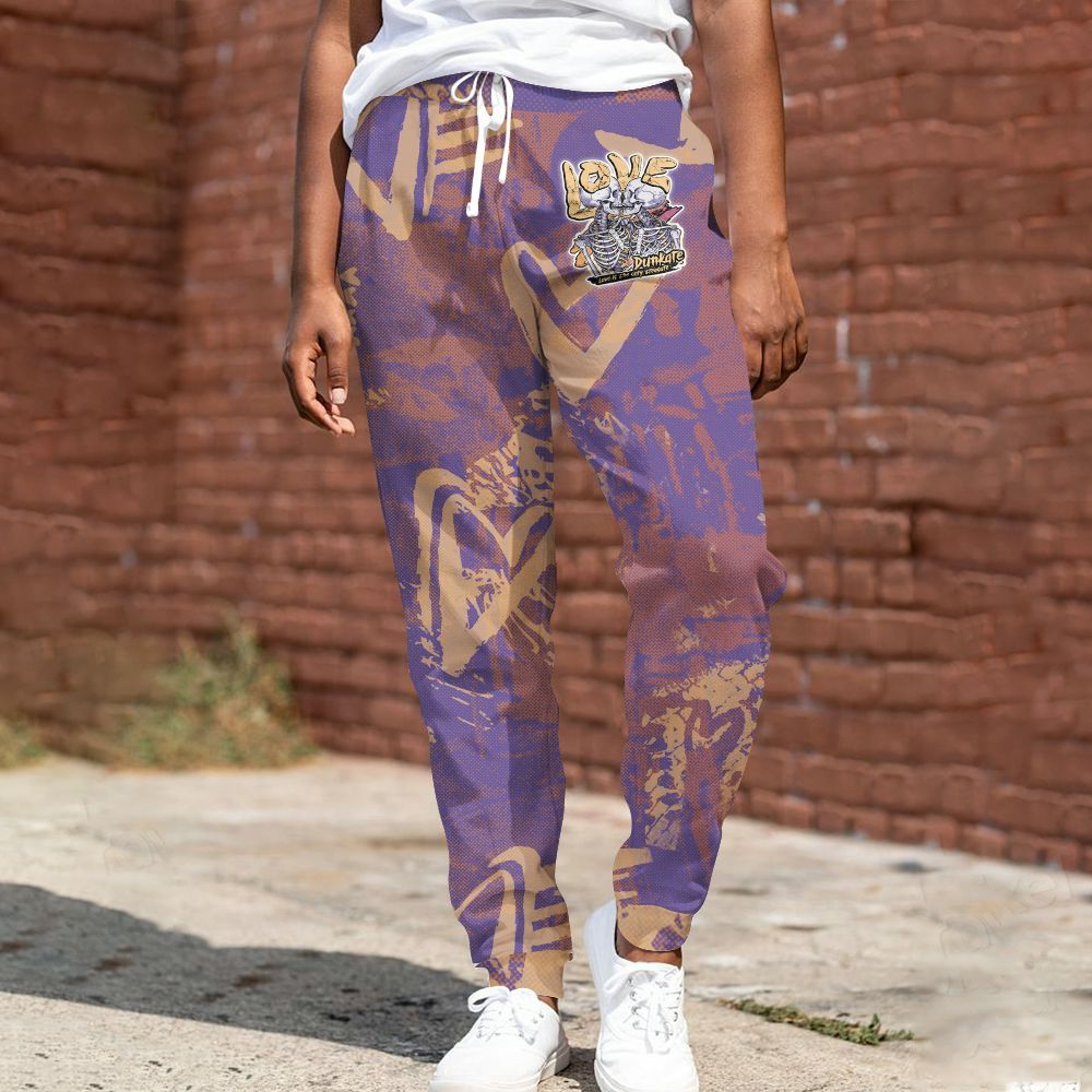 Sweatpant To Match Book Sunset 1s - Skull Love All Over Print