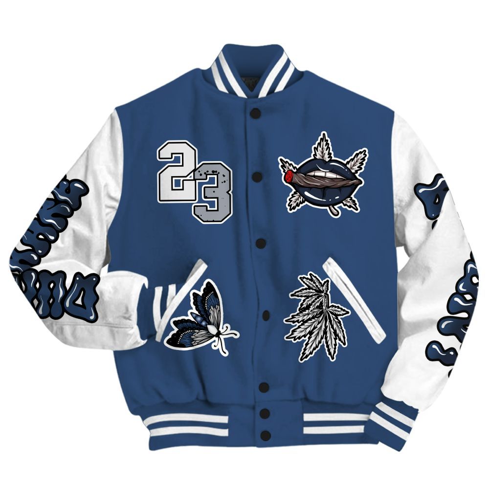 Varsity Jacket To Match Midnight Navy 4s - Bluntz Unique All Over Print