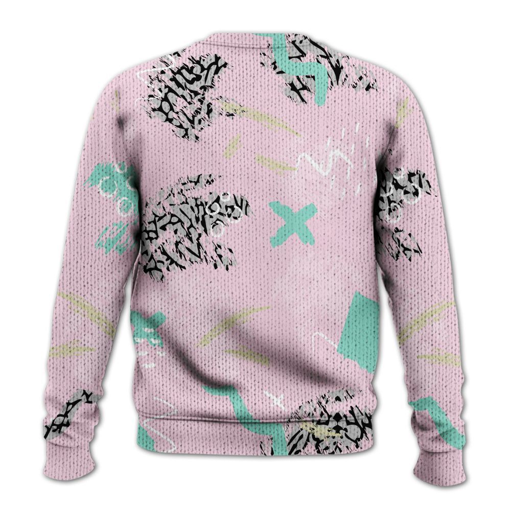 Knitted Sweater To Match Retro Easter 5s - Hustle Grind Pray Retro