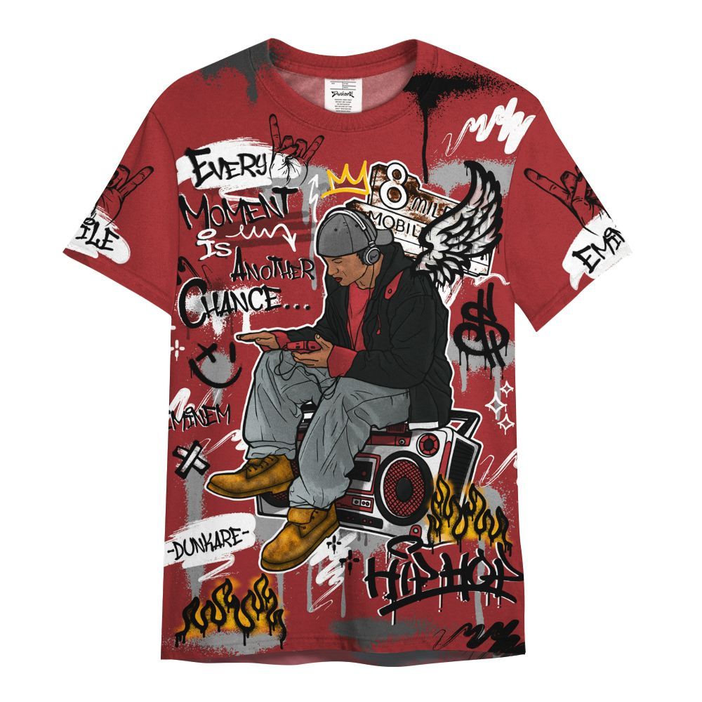 Shirt To Match Alternate Flu Game 12s - 8Mile Movie Graffiti All Over Print